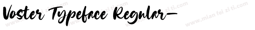 Voster Typeface Regular字体转换